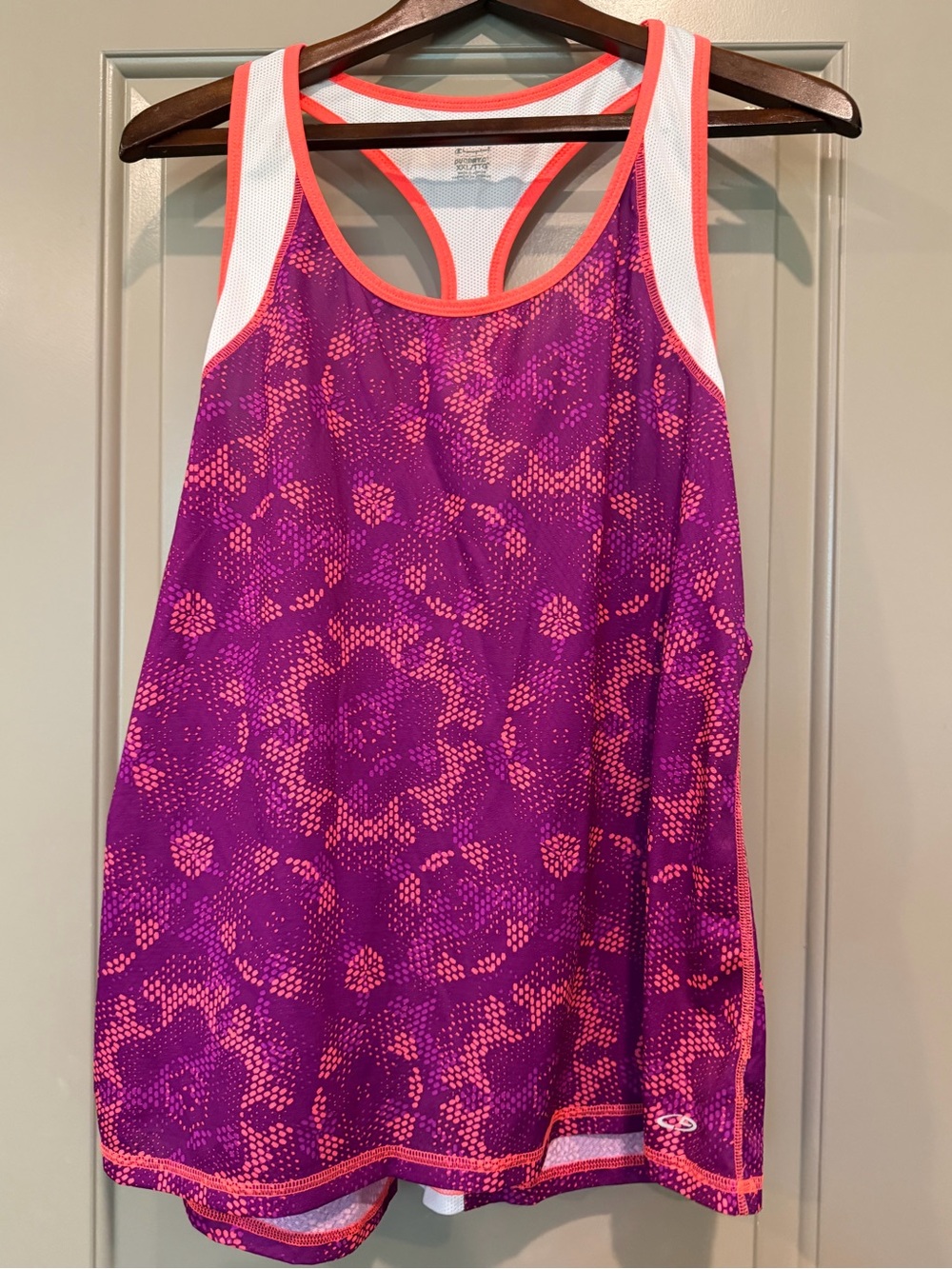Champion Purple Tank with Pink Trim - Women's Racerback Athletic Top